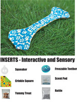 Load image into Gallery viewer, FlexyBone – Interactive Dog Chew &amp; Tug Toy with Side Pockets – Strong Towel Material – Freezable, Washable, Sensory Enrichment for Puppies &amp; All Dogs – Holds Treats, Squeakers, Crinkle &amp; More
